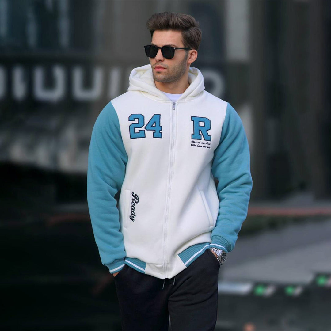 Sweat-shirt zippé imprimé