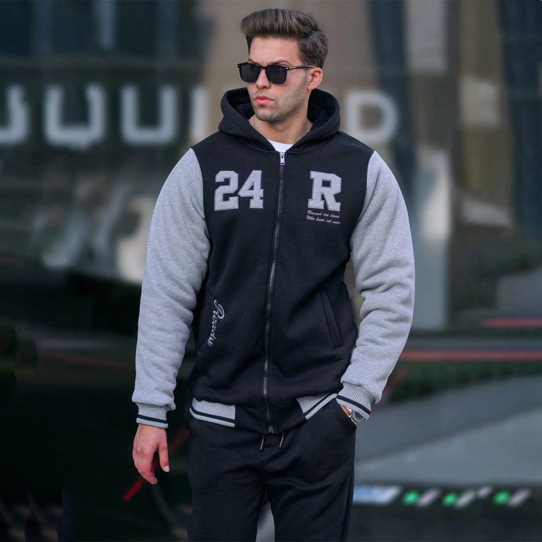 Sweat-shirt zippé imprimé