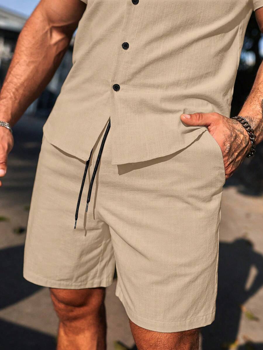 Ensemble décontracté pour hommes 2.Pcs en Lin