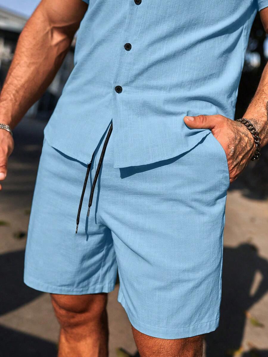 Ensemble décontracté pour hommes 2.Pcs en Lin