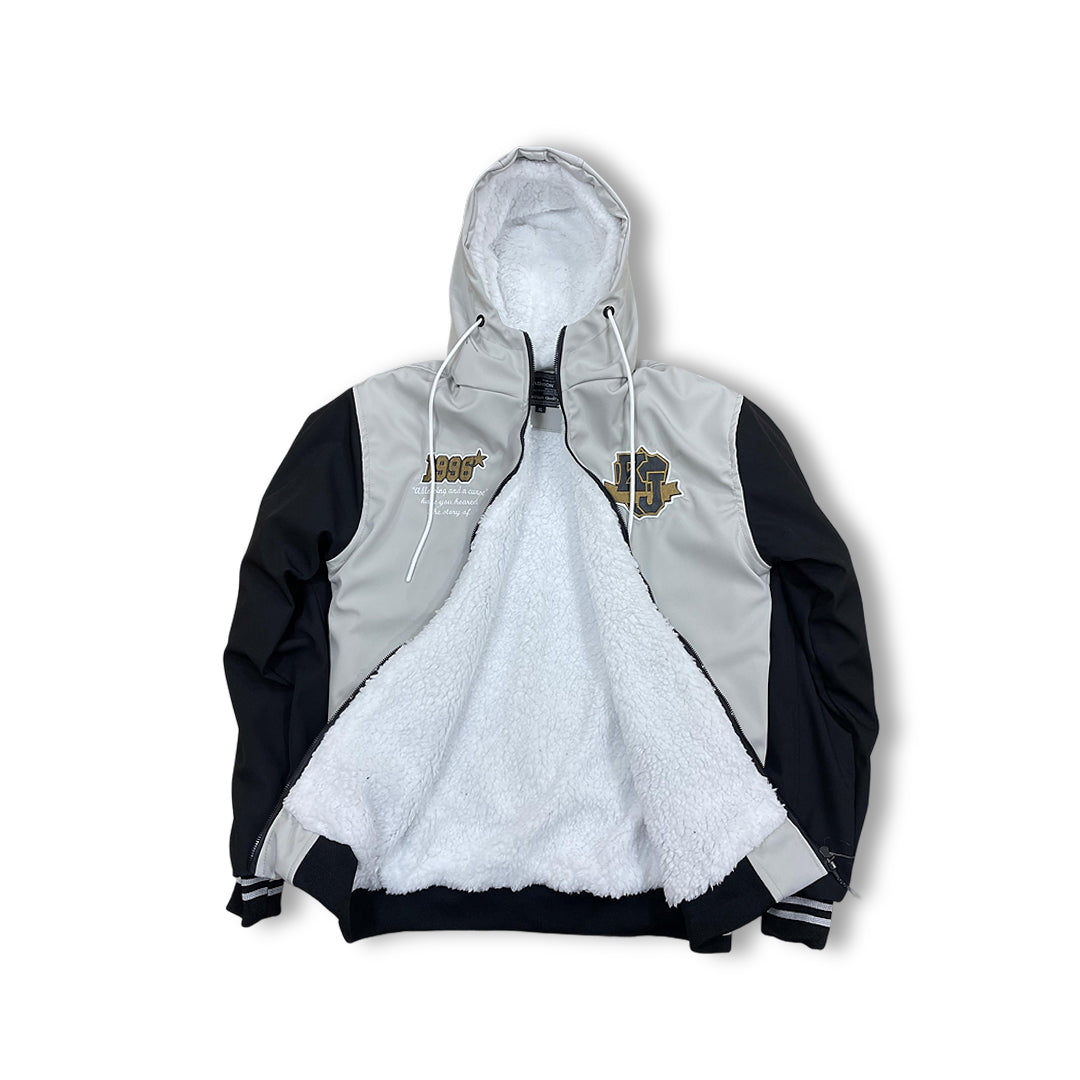New Men's Hooded Sweatshirt | Biege manche noire