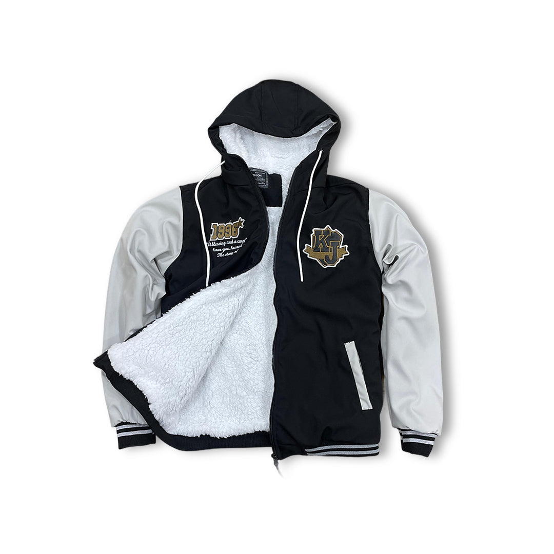 New Men's Hooded Sweatshirt | Noire manche Biege