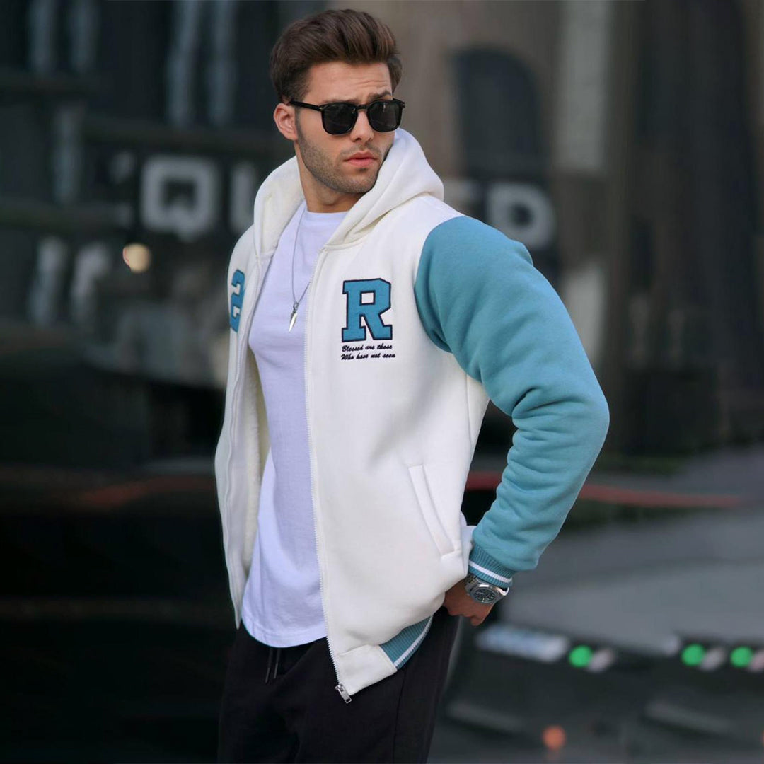 Sweat-shirt zippé imprimé White