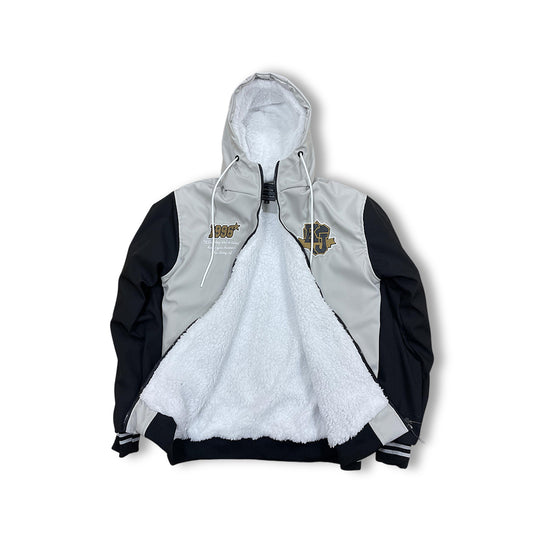 New Men's Hooded Sweatshirt | Biege manche noire
