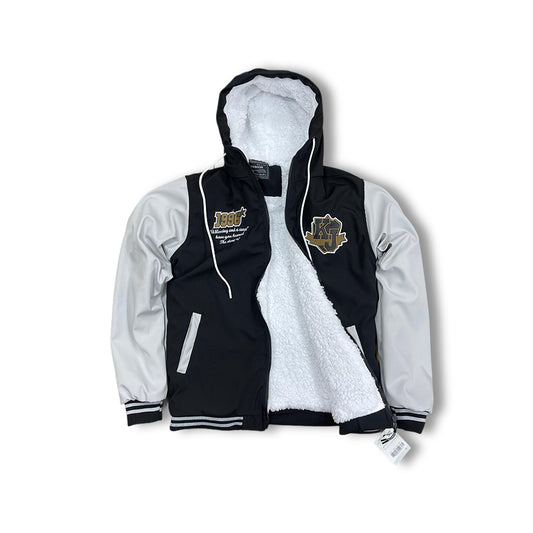 New Men's Hooded Sweatshirt | Noire manche Biege